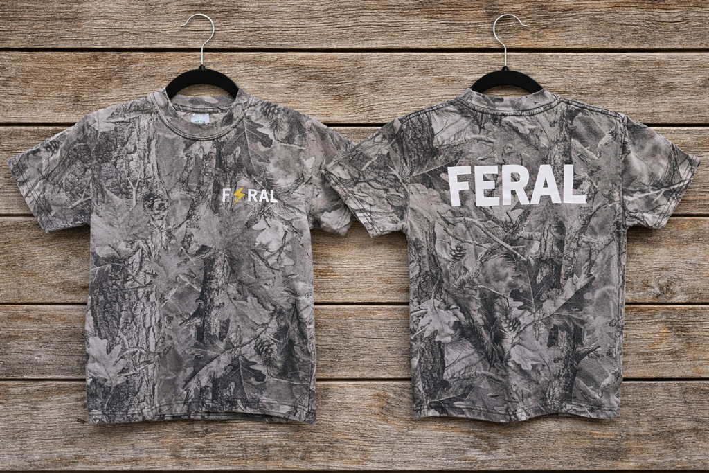 Feral Lightning Tee-Woodland Camo