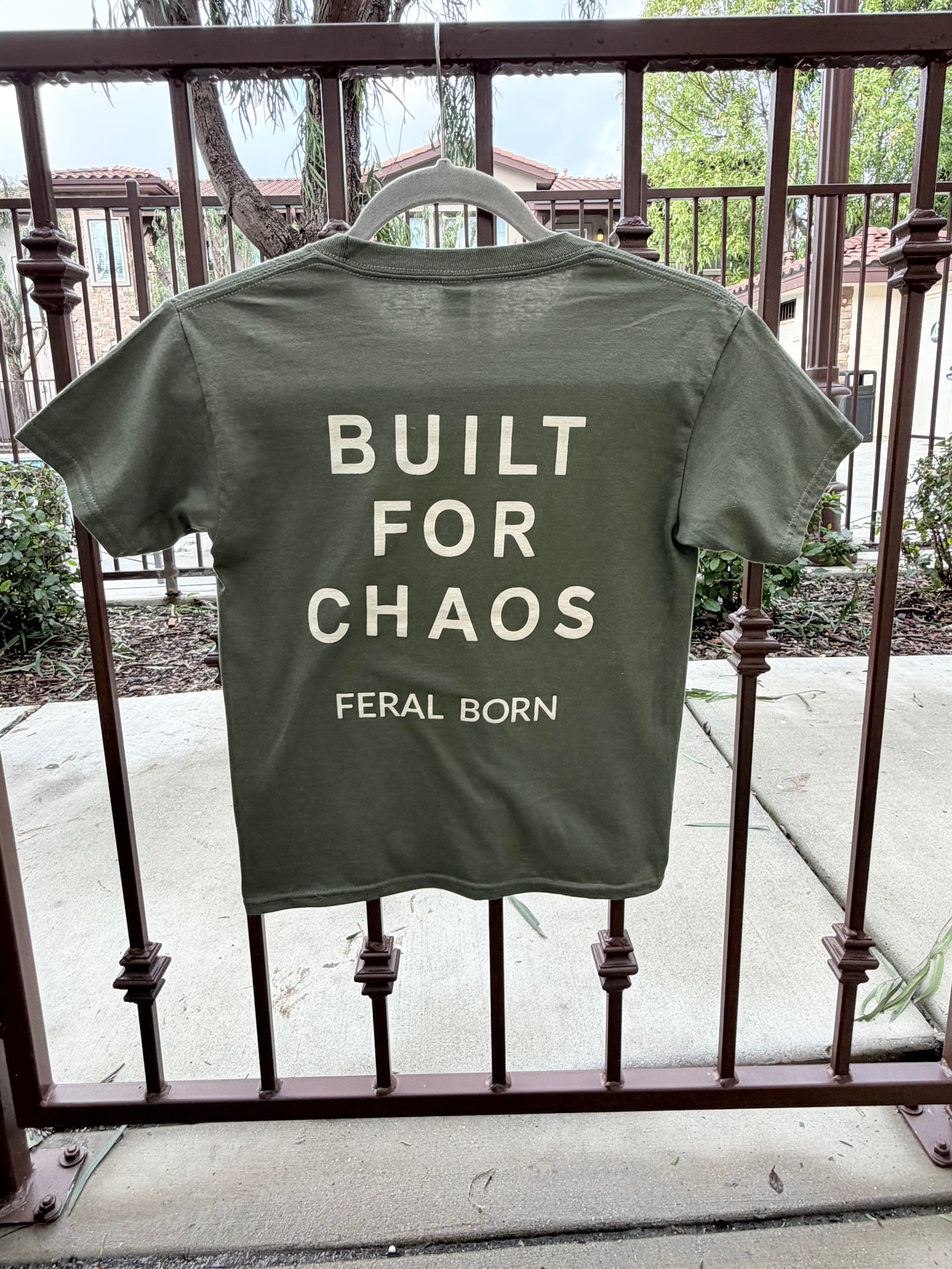 Built For Chaos Tee-Olive green